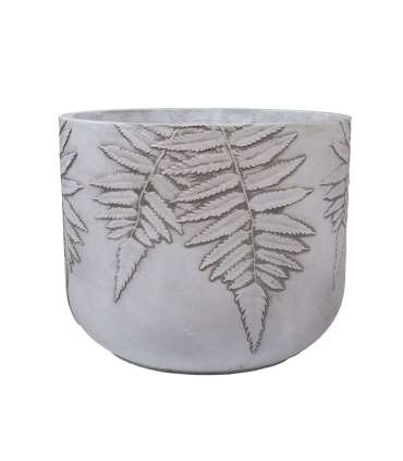 Lillepott FERN D44xH36cm, valge/hall