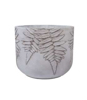 Lillepott FERN D37xH30cm, valge/hall
