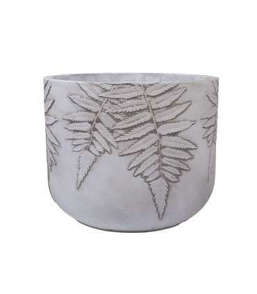 Lillepott FERN D37xH30cm, valge/hall