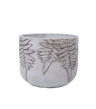 Lillepott FERN D30xH24.5cm, valge/hall