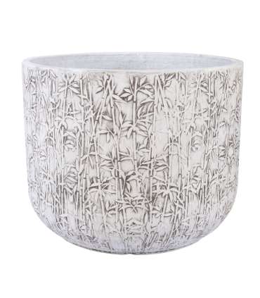 Lillepott LOUNA D55xH43.5cm, valge/hall