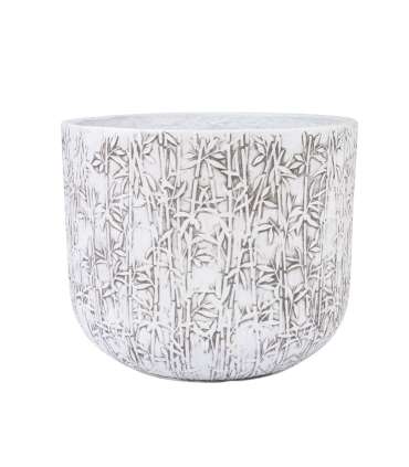 Lillepott LOUNA D44xH36cm, valge/hall