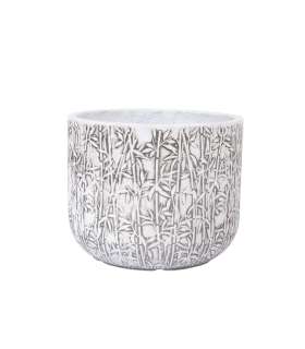 Lillepott LOUNA D30xH24.5cm, valge/hall