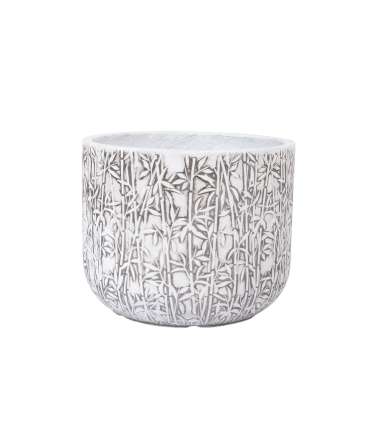 Lillepott LOUNA D30xH24.5cm, valge/hall