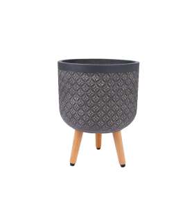 Lillepott PAO D30xH39.5cm jalgadel, tume