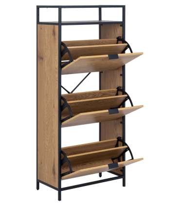 Jalanõudekapp SEAFORD 56x30xH129cm, must