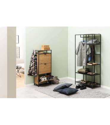 Jalanõudekapp SEAFORD 56x30xH129cm, must