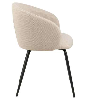 Tool ELEANOR käetugedega, beež, 56x54,5xH80,5cm