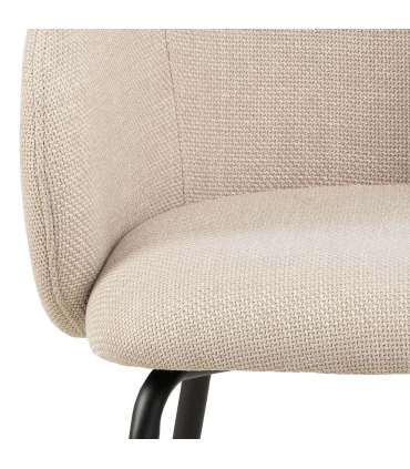 Tool ELEANOR käetugedega, beež, 56x54,5xH80,5cm