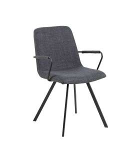 Tool SELINA käetugedega, hall, 55,5x50,5xH85cm