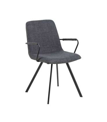 Tool SELINA käetugedega, hall, 55,5x50,5xH85cm