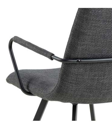 Tool SELINA käetugedega, hall, 55,5x50,5xH85cm