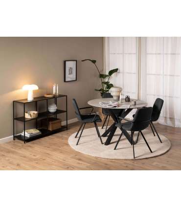 Tool SELINA käetugedega, hall, 55,5x50,5xH85cm