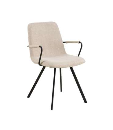 Tool SELINA käetugedega, beež, 55,5x50,5xH85cm