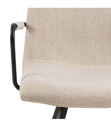 Tool SELINA käetugedega, beež, 55,5x50,5xH85cm