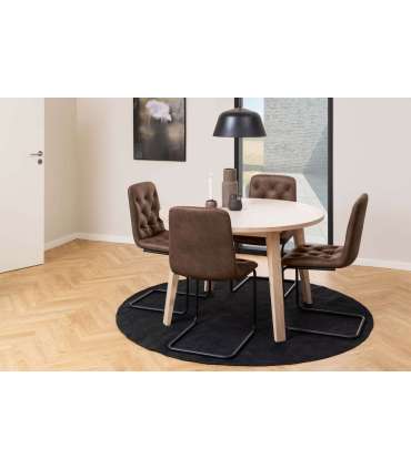 Tool KIRA pruun, 48x56xH92cm, nahasegu, metall