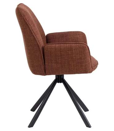 Tool GLENDA käetugedega, terrakota, 61x63xH88,5cm