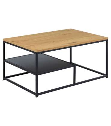 Diivanilaud GILA 90x60xH42cm, naturaalne, melamiin, teras