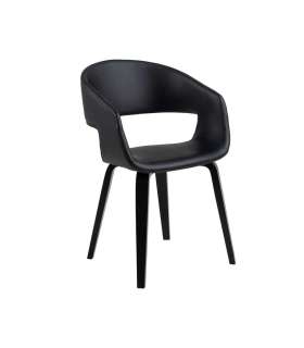 Tool NOVA käetugedega, must, 49,5x52,5xH77cm, kunstnahk