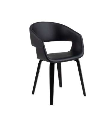 Tool NOVA käetugedega, must, 49,5x52,5xH77cm, kunstnahk