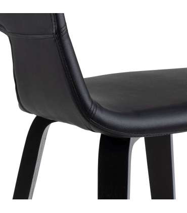 Tool NOVA käetugedega, must, 49,5x52,5xH77cm, kunstnahk