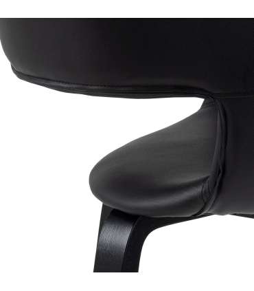 Tool NOVA käetugedega, must, 49,5x52,5xH77cm, kunstnahk