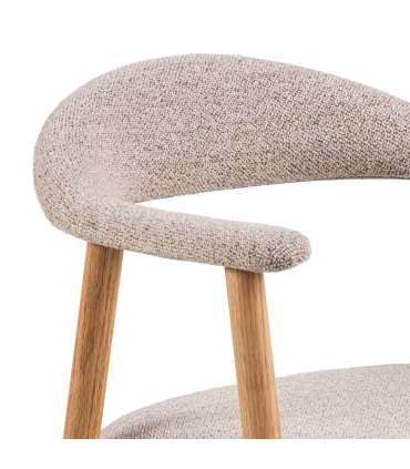 Tool ADDI käetugedega, beež, 56x54xH75,5cm, bukleekangas