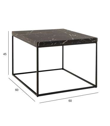 Diivanilaud BAROSSA 60x60xH45cm, must