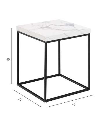 Diivanilaud BAROSSA 40x40xH45cm, valge