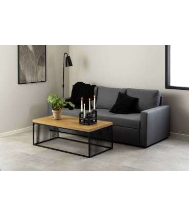 Diivanilaud STRINGTON 120x60xH42cm, naturaalne, melamiin, teras