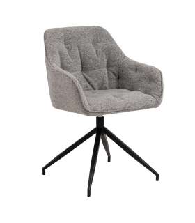 Tool BROOKE käetugedega, hall/must, 57x54,5xH82cm, bukleekangas, teras