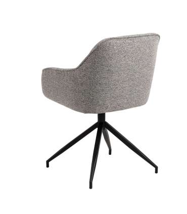 Tool BROOKE käetugedega, hall/must, 57x54,5xH82cm, bukleekangas, teras