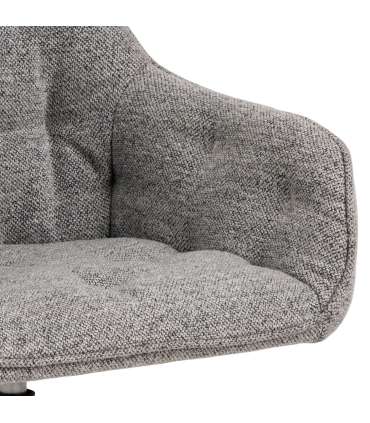 Tool BROOKE käetugedega, hall/must, 57x54,5xH82cm, bukleekangas, teras