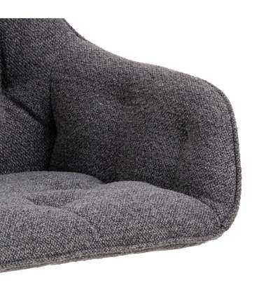 Tool BROOKE käetugedega, antratsiit/must, 57x54,5xH82cm, bukleekangas, teras