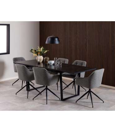 Tool BROOKE käetugedega, antratsiit/must, 57x54,5xH82cm, bukleekangas, teras