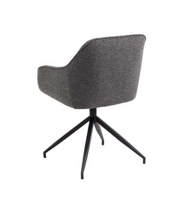 Tool BROOKE käetugedega, antratsiit/must, 57x54,5xH82cm, bukleekangas, teras