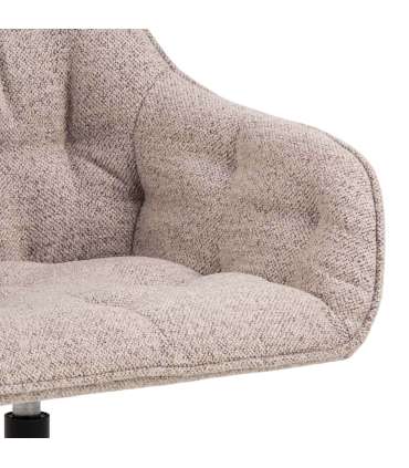 Tool BROOKE käetugedega, beež/must, 57x54,5xH82cm, bukleekangas, teras