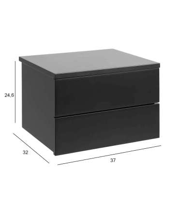 Öökapp AVIGNON 37x32xH24,6cm, must
