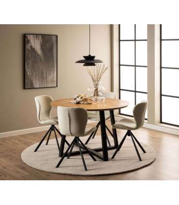 Tool BATILDA-A1 kreem/must, 46,5x53xH81cm, bukleekangas, teras