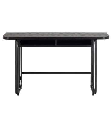 Söögilaud DARLINGTON 140x40/80xH77cm, must, melamiin, teras