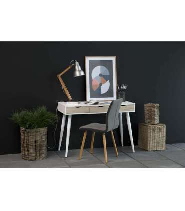 Письменный стол NEPTUN 110x50xH77см, белый/дуб