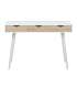 Kirjutuslaud NEPTUN 110x50xH77cm, valge/tamm, melamiinplaat, metall