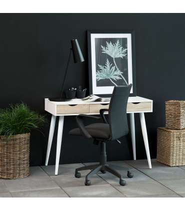 Письменный стол NEPTUN 110x50xH77см, белый/дуб