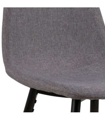 Baaritool madal WILMA helehall/must, 43,5x48,5xH91cm