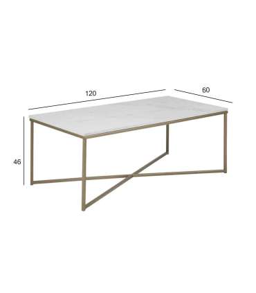 Diivanilaud ALISMA 120x60xH46cm, marmor, teras