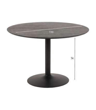 Söögilaud IBIZA D110xH74cm, must