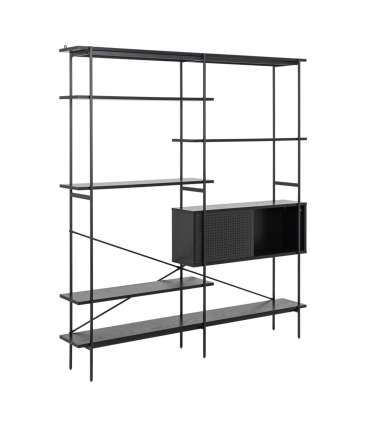 Riiul ANGUS 3/5-ne, 172x27xH188cm, must