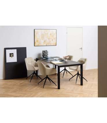 Söögilaud BRENTFORD 200x90xH75cm, must