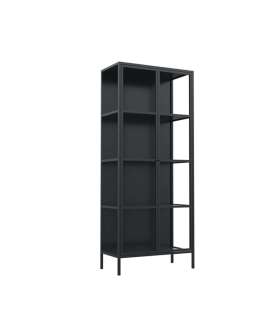 Шкаф-витрина NEWCASTLE, H160см, черный