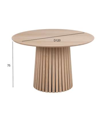 Söögilaud CHRISTO D120xH75cm, beež